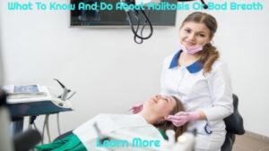 female dentist examines female patient with bad breath
