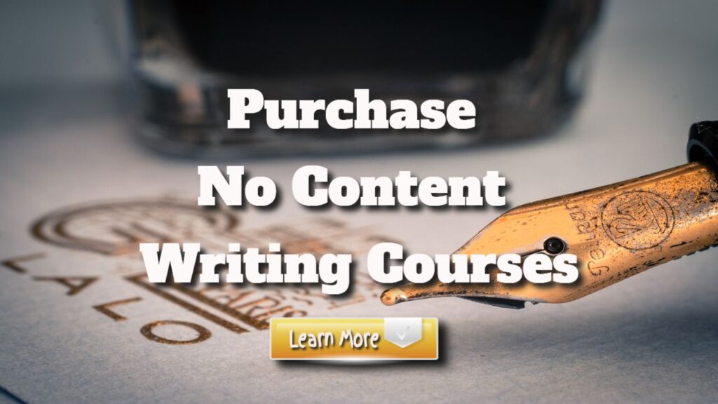 purchase no content writing courses