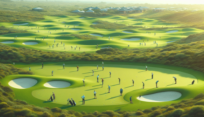 Advanced Golf Course Reading Skills: A South African golf course featuring Kikuyu and Bermuda grass, with golfers refining their putting techniques.
