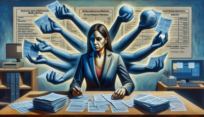Debt Consolidation Loans for Medical Bills: UK Guide | DCL A 35-year-old woman consolidating medical bills into one loan, depicted in a calm financial office.
