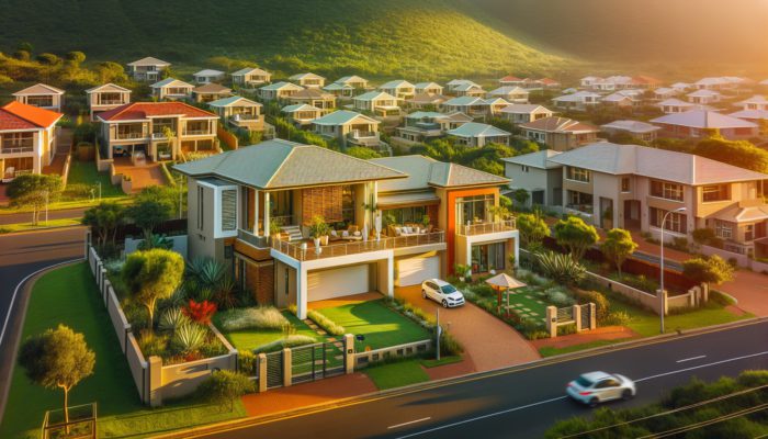 A vibrant townhouse in Makhanda with recent renovations, near schools and amenities, amidst lush greenery.