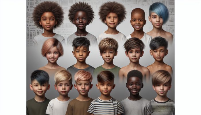 Children displaying a variety of pixie hairstyles, highlighting adaptability and personalization.